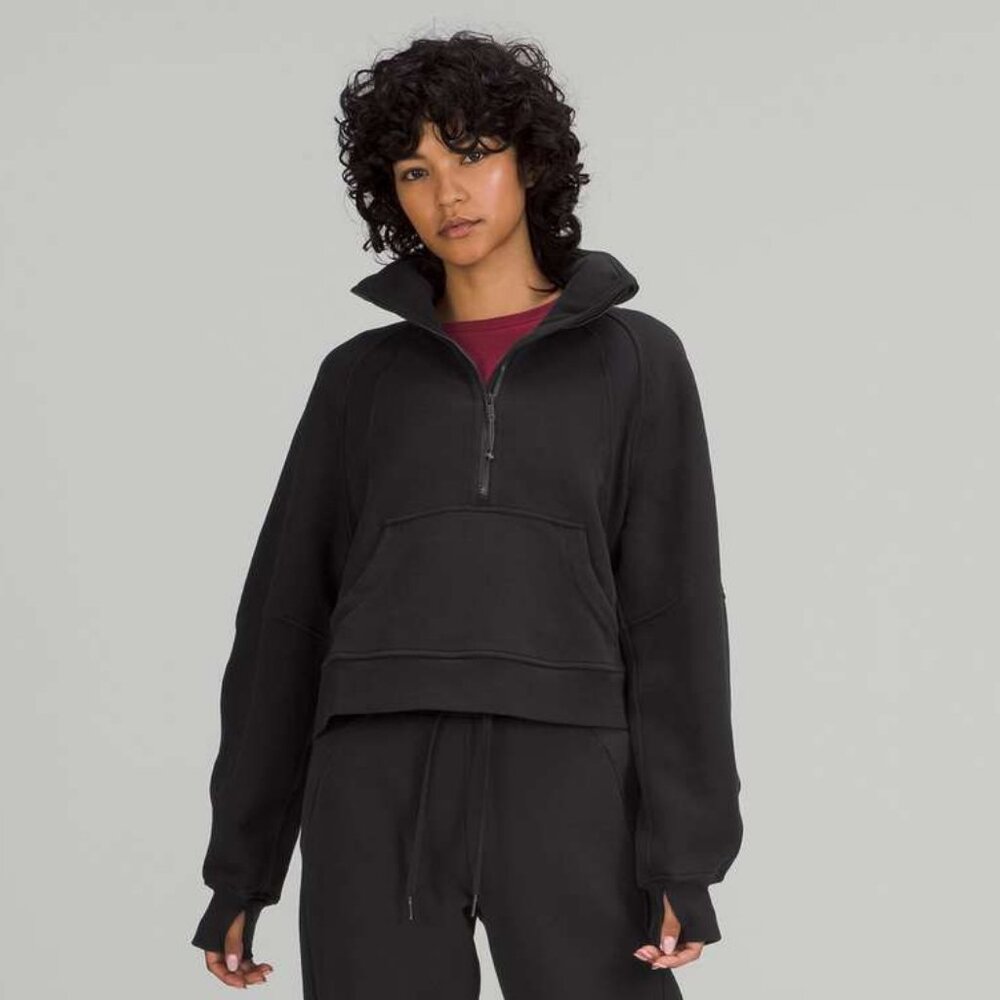 Lululemon Women's Scuba Oversized Funnel Neck Half-Zip - Black